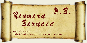 Miomira Birucić vizit kartica